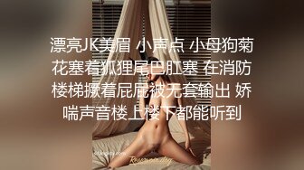 漂亮JK美眉 小声点 小母狗菊花塞着狐狸尾巴肛塞 在消防楼梯撅着屁屁被无套输出 娇喘声音楼上楼下都能听到