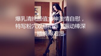 爆乳清纯颜值女神激情自慰，特写粉穴双指扣弄，振动棒深插搞得湿湿